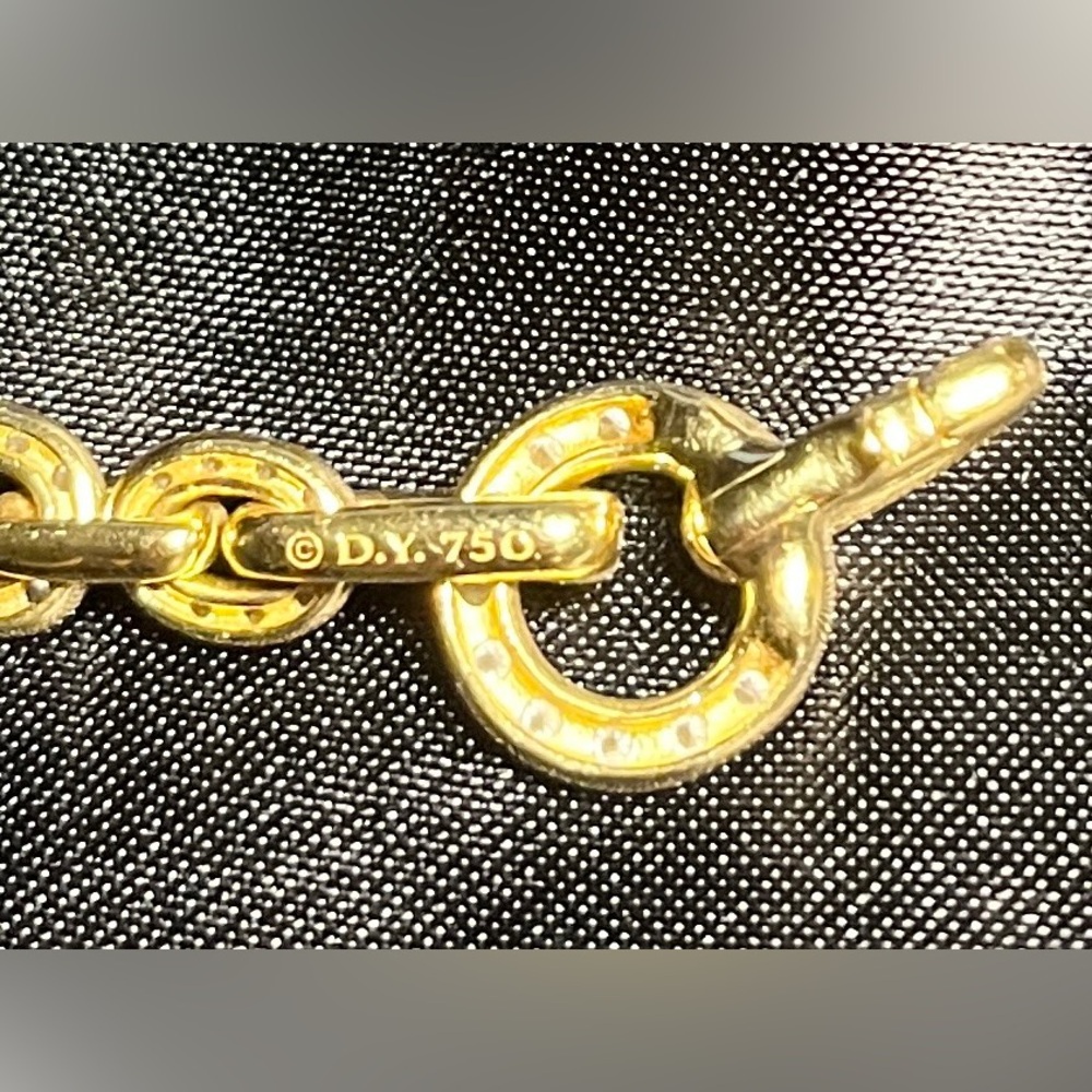 David Yurman 18K Gold Pavé Diamond Bracelet – 2.18 Carats |  Authentic + Box - Picture 9 of 10